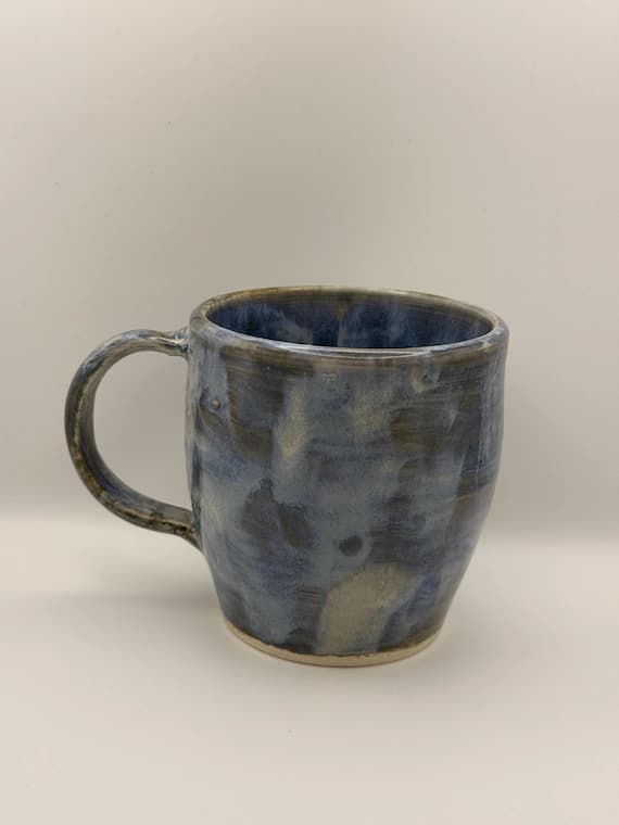 Blue and White Handmade Ceramic Mug by Jo Handmade