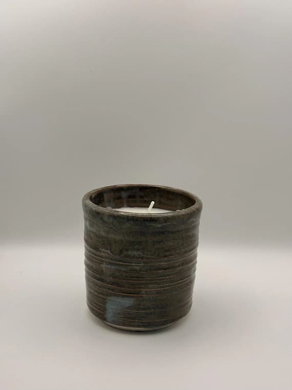 Handmade Ceramic Unscented Candle by Jo Handmade