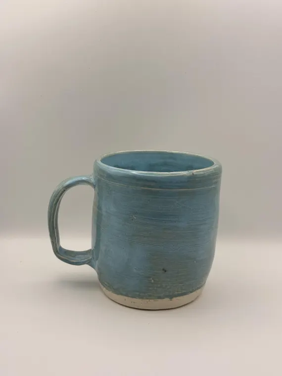 Light Blue Handcrafted Mug by Jo Handmade